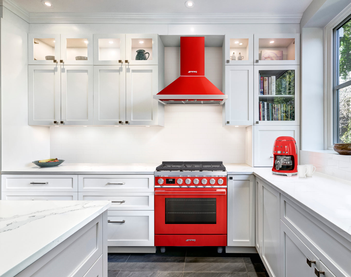 Portofino 30" Range - ALL GAS - Red