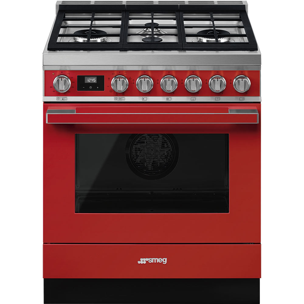 Portofino 30" Range - DUAL FUEL - Red