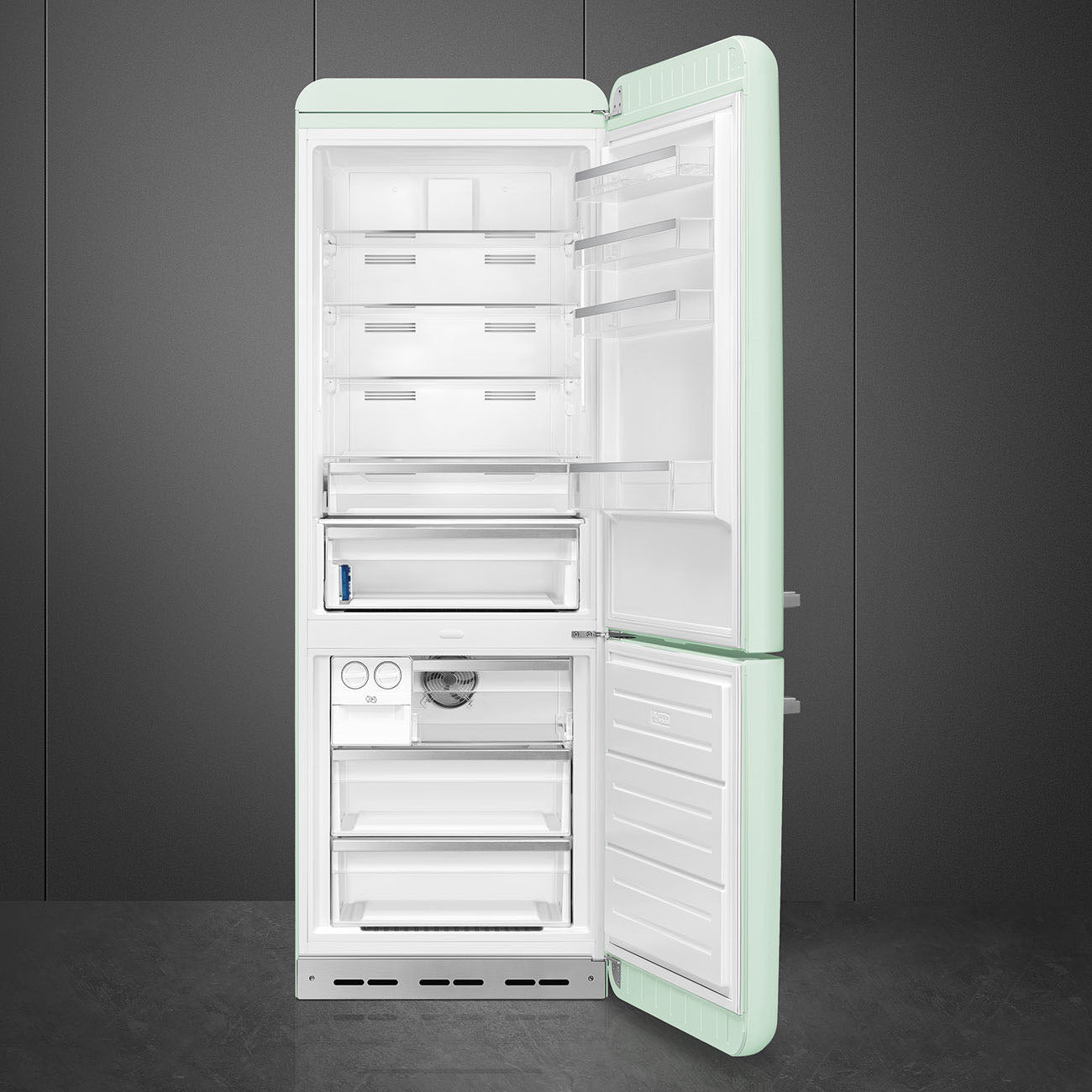 FAB38 Fridge - Pastel Green (Right Hinge)