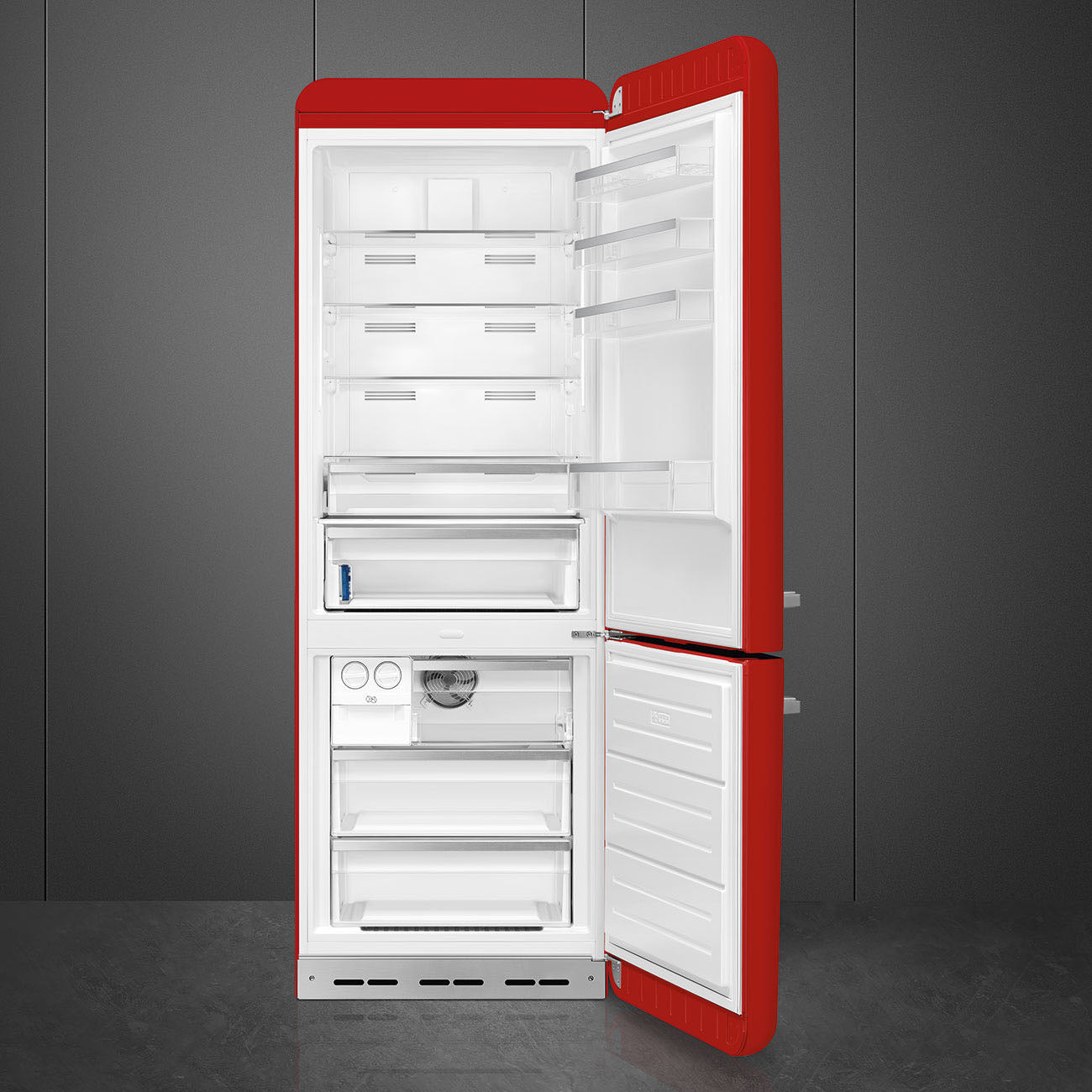 FAB38 Fridge - Red (Right Hinge)