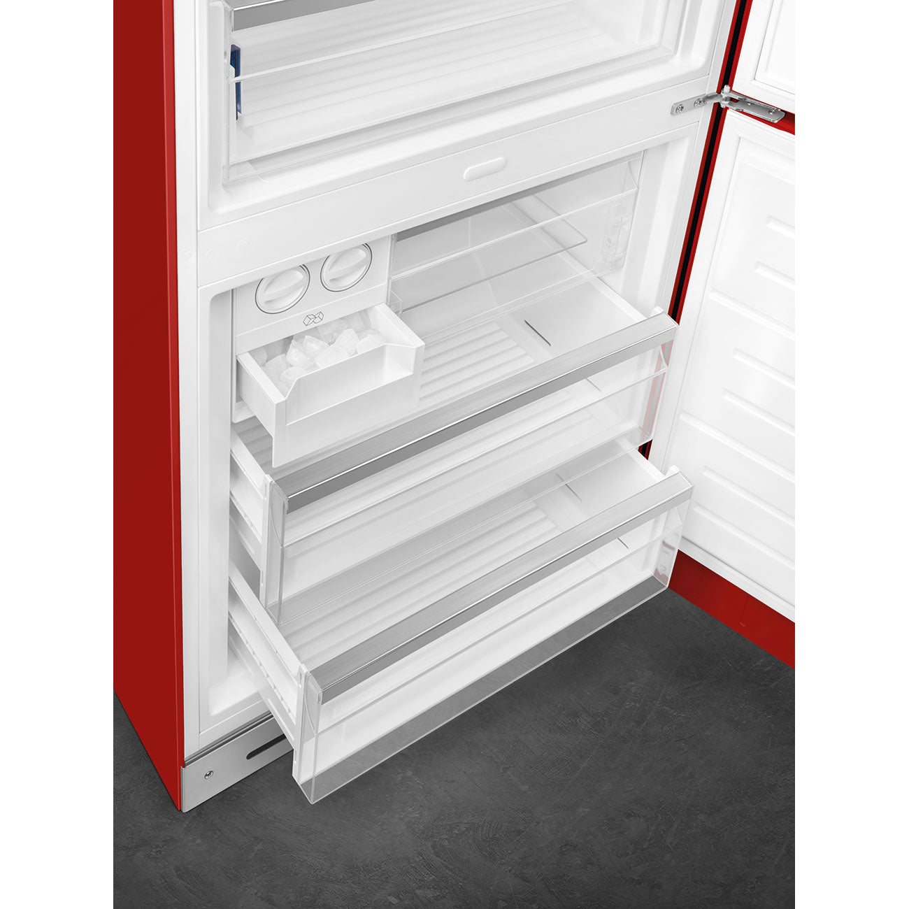 FAB38 Fridge - Red (Right Hinge)