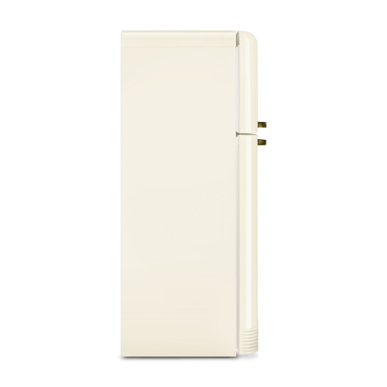 FAB50 Retro Refrigerator -LEFT HINGE- CREAM BRASS HANDLE