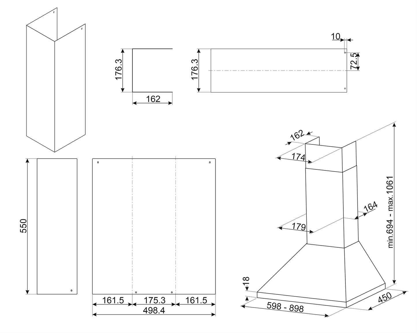 EXTENSION KIT - KD90XU , KD120XU