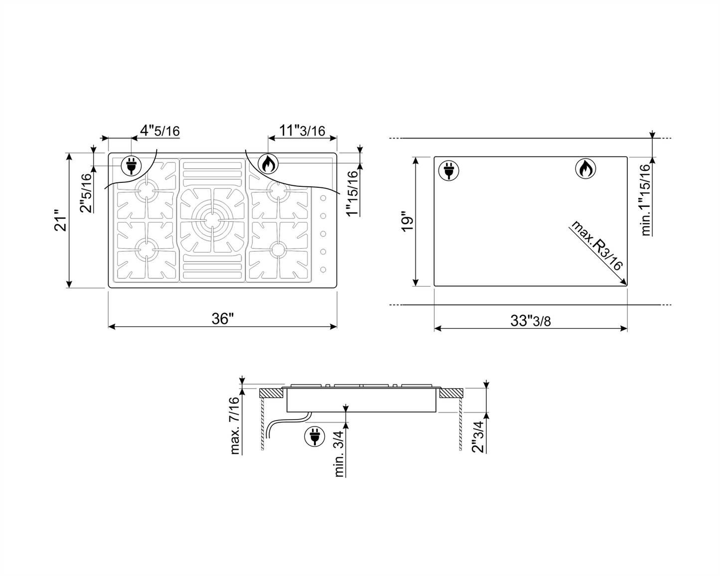 Classic 36" Gas Cooktop