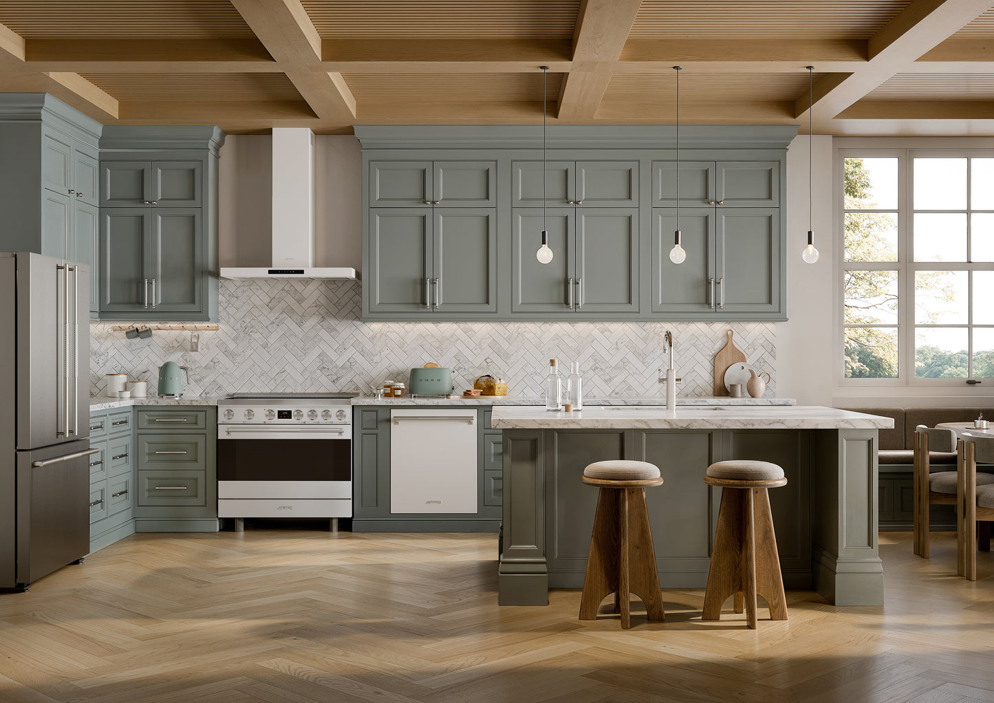 SMEG 24" Short TUB (82 CM), Pre Finished Dishwasher, 3 Rack, 46 DB