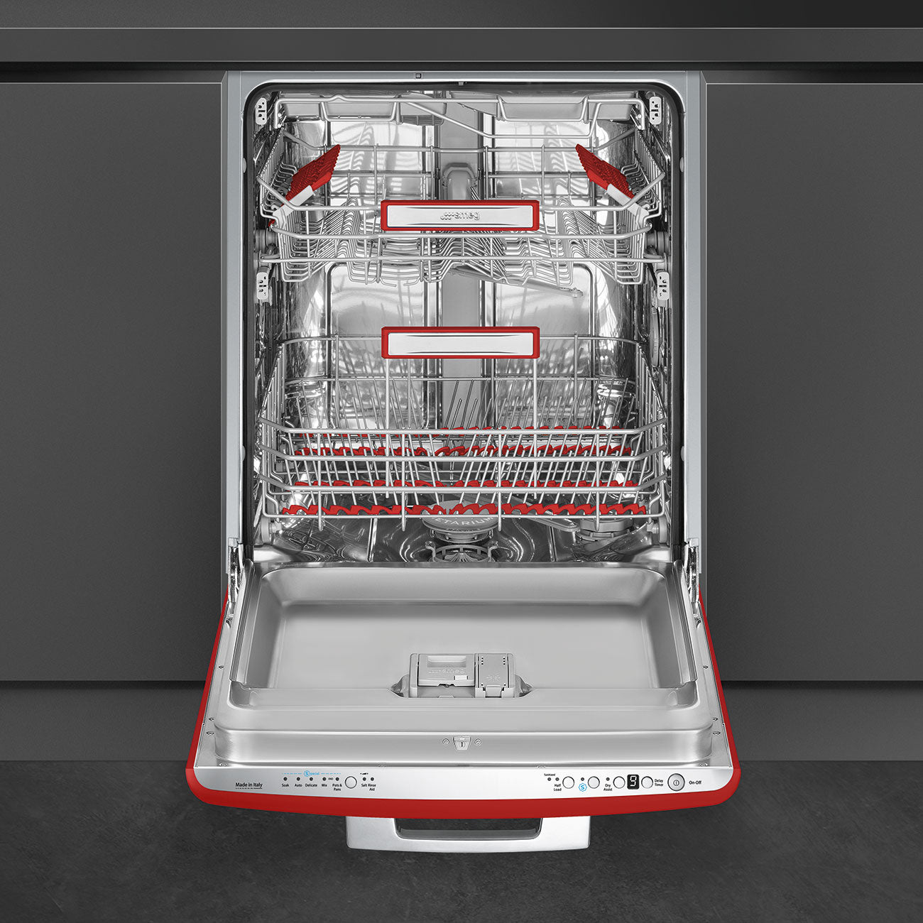 24" Retro Dishwasher -Red