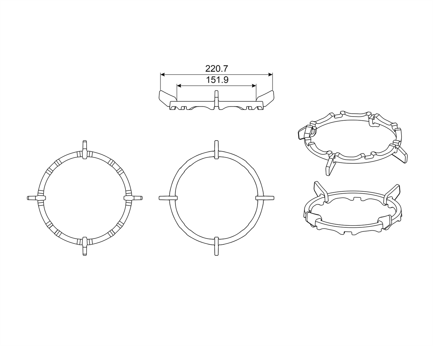 Universal Wok Ring for Gas Tops