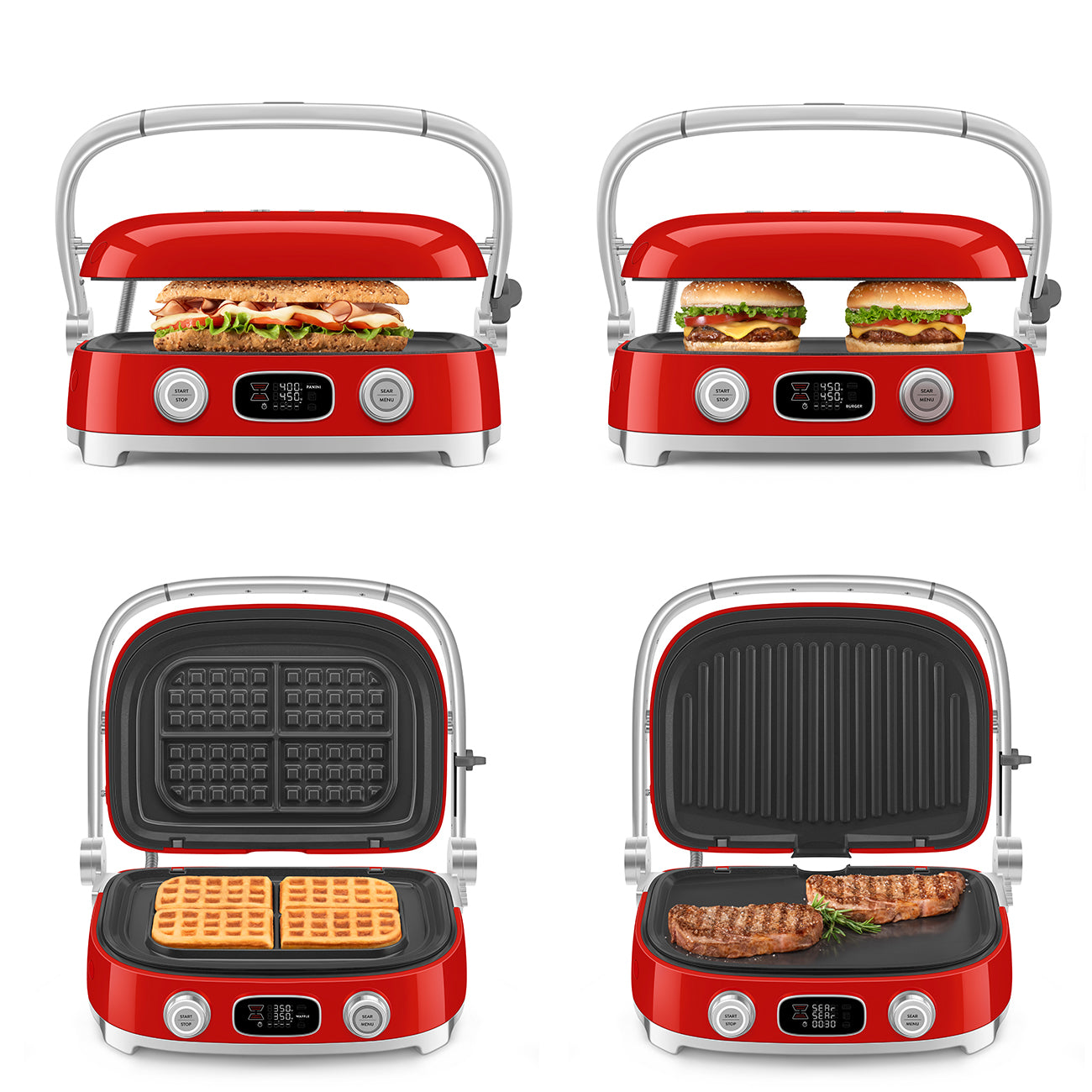 SMEG Multi Use Grill (Red)