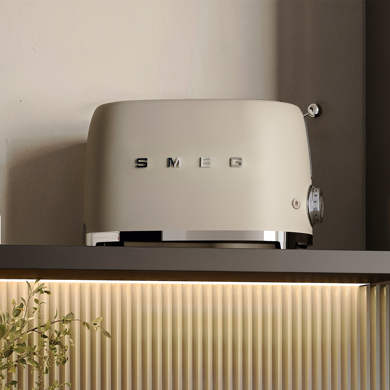 SMEG 2-Slice Electric Toaster (Moonlight Cream Matte)