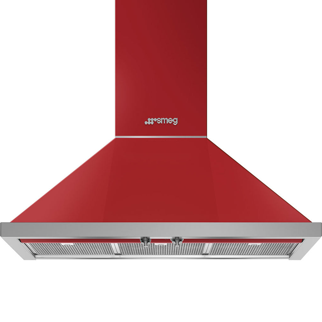 SMEG Portofino 36" Wall Hood (Red)