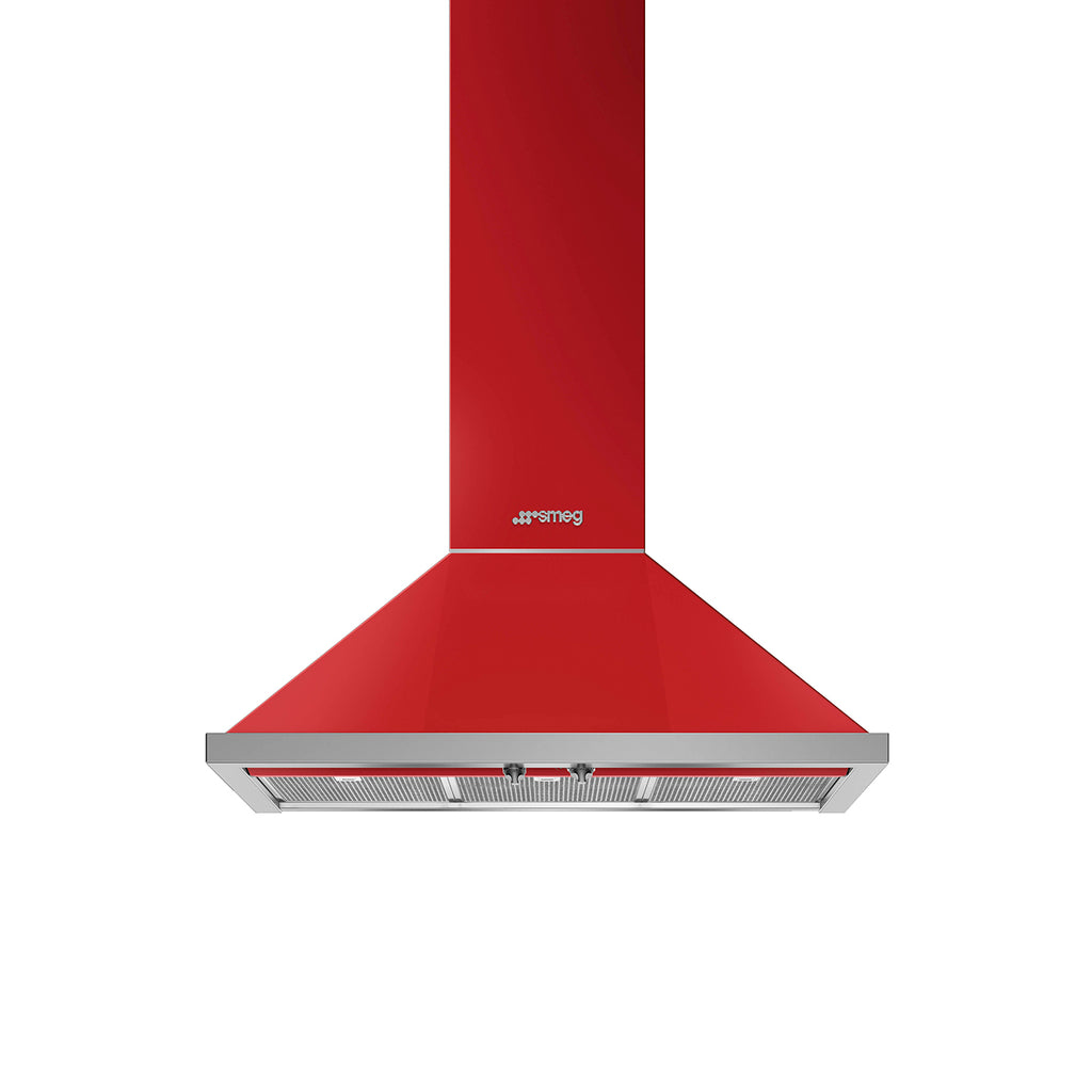 SMEG Portofino 36" Wall Hood (Red)