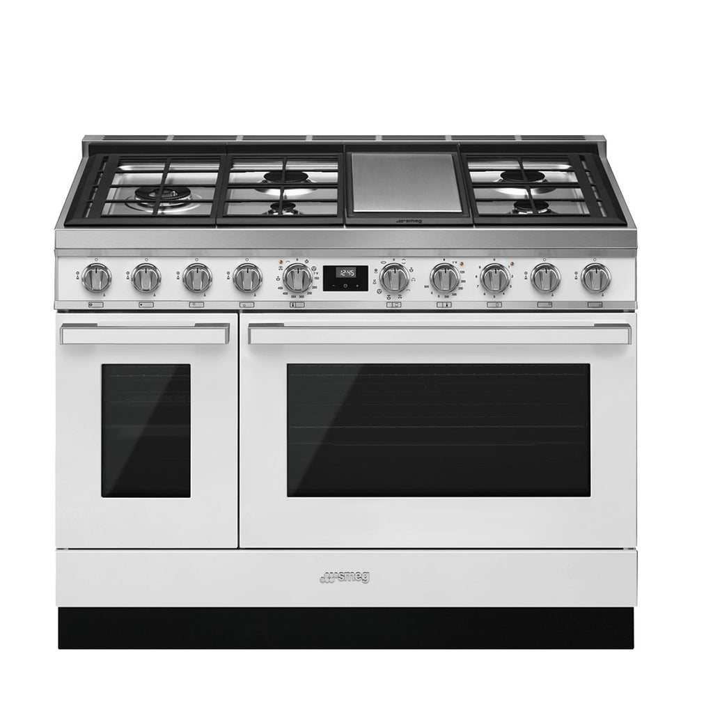 SMEG Portofino 48" Dual Fuel Range (White)