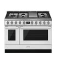 SMEG Portofino 48" Dual Fuel Range (White)