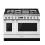 SMEG Portofino 48" Dual Fuel Range (White)