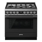 SMEG Portofino 36" All Gas Range (Anthracite)