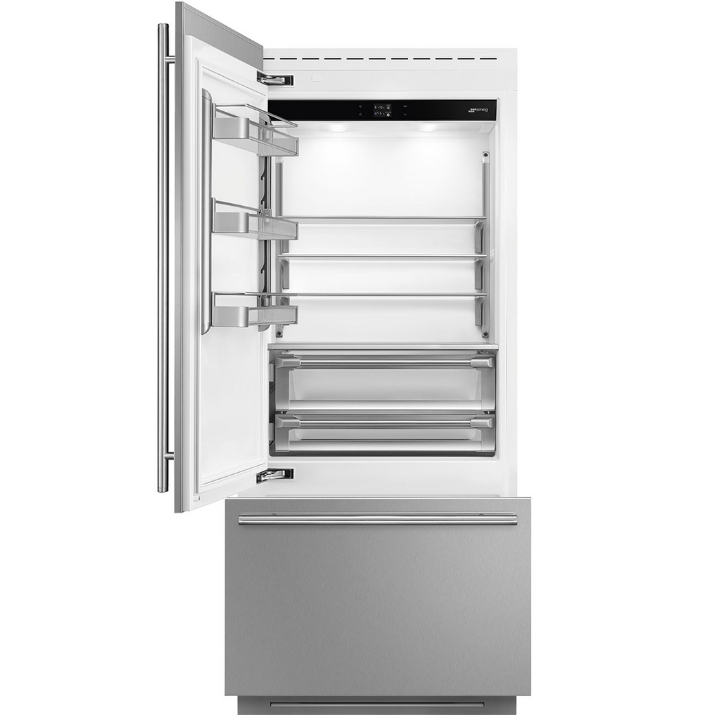 SMEG 36" Built In Fridge with Convertible Freezer Left Hinge (Stainless Steel)