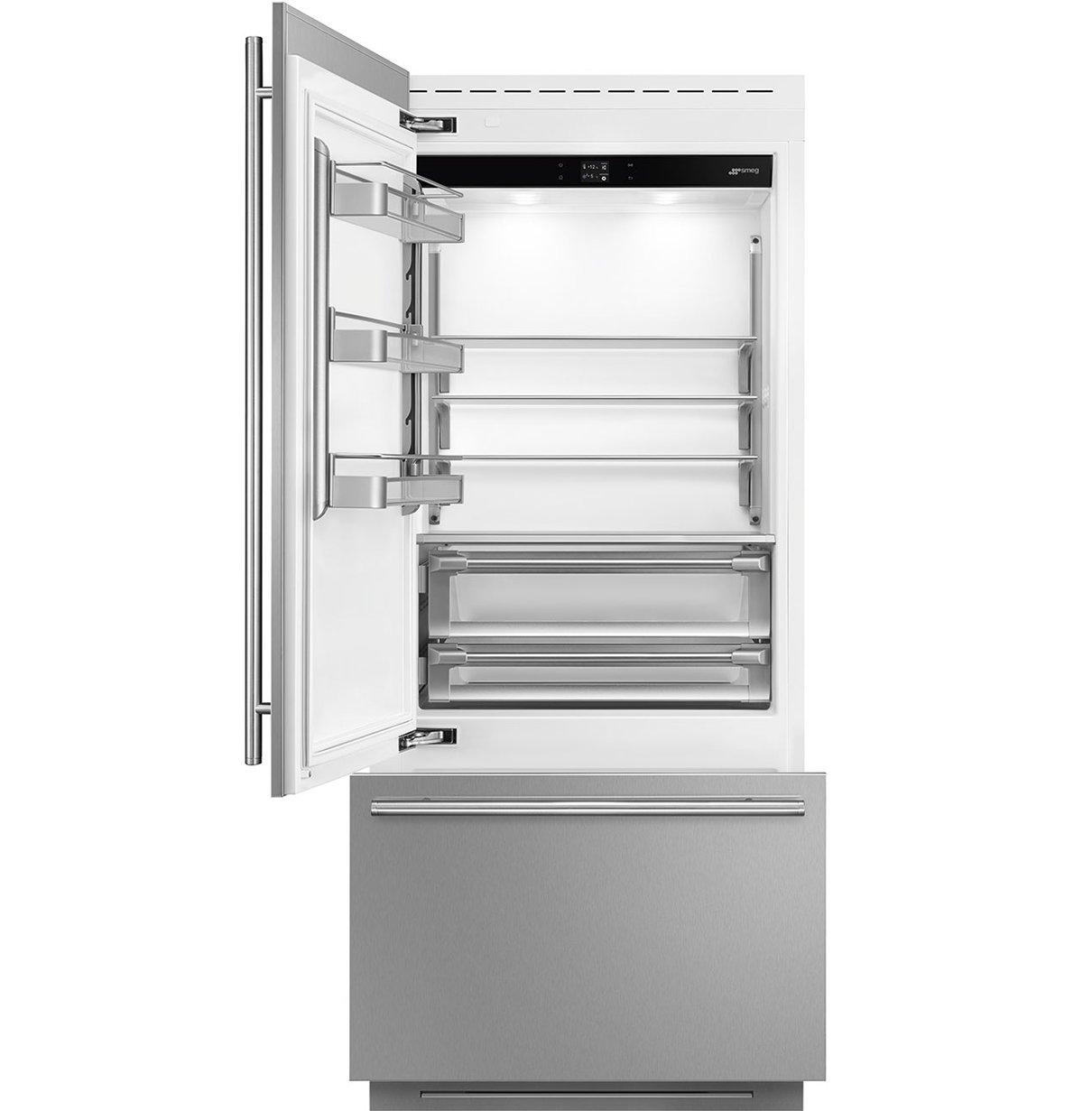 SMEG 36" Built In Fridge with Convertible Freezer Left Hinge (Stainless Steel)