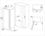 SMEG 30" Built In Freezer Column Left Hinge (Stainless Steel)