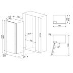SMEG 30" Built In Freezer Column Left Hinge (Panel Ready)