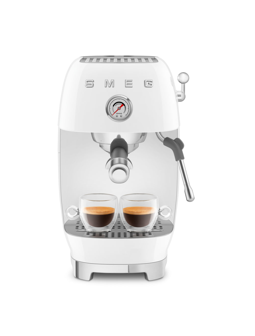 SMEG Manual Espresso Coffee Machine with Cold Brew (White)