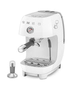 SMEG Manual Espresso Coffee Machine with Cold Brew (White)
