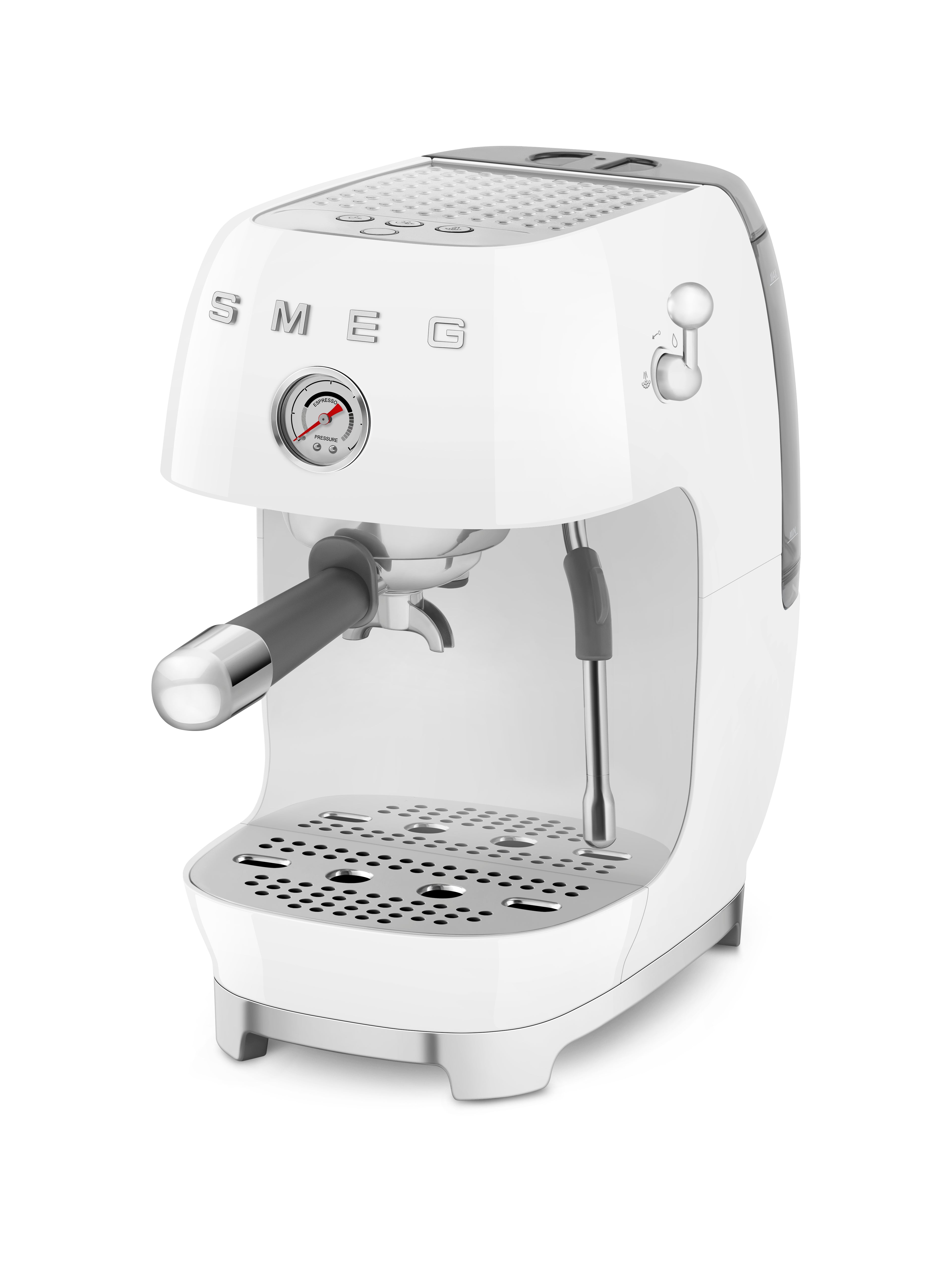 SMEG Manual Espresso Coffee Machine with Cold Brew (White)