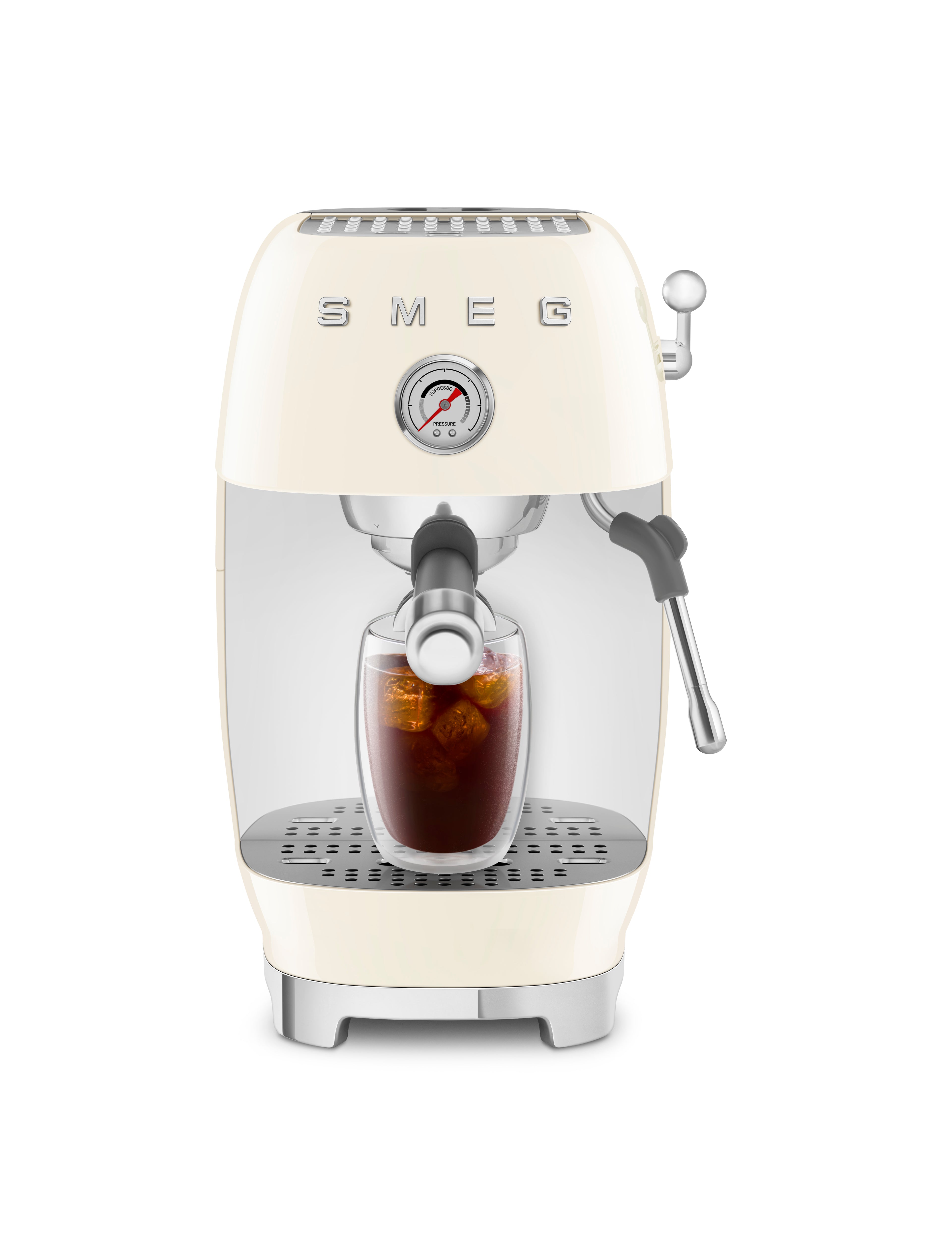 SMEG Manual Espresso Coffee Machine with Cold Brew (Cream)