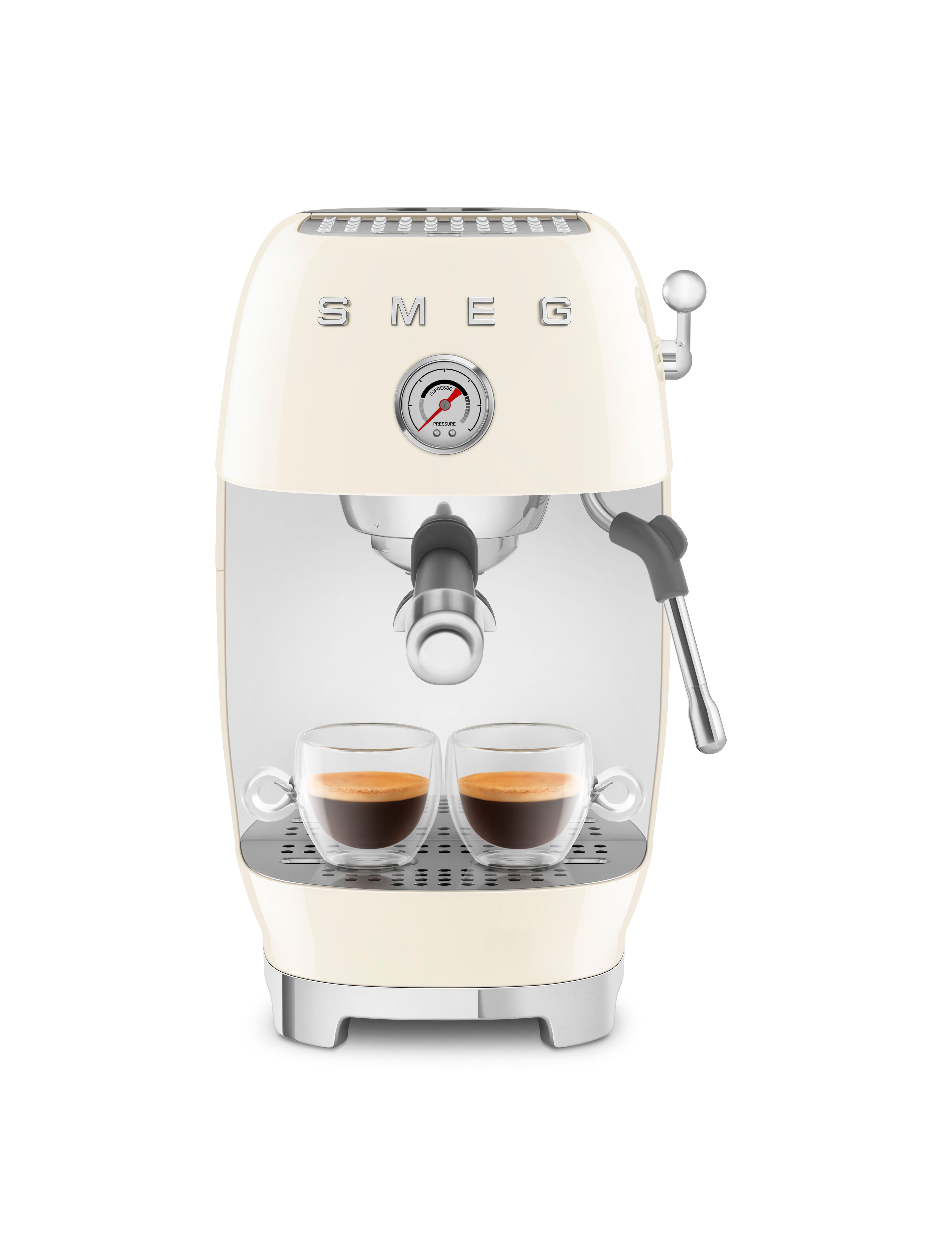 SMEG Manual Espresso Coffee Machine with Cold Brew (Cream)