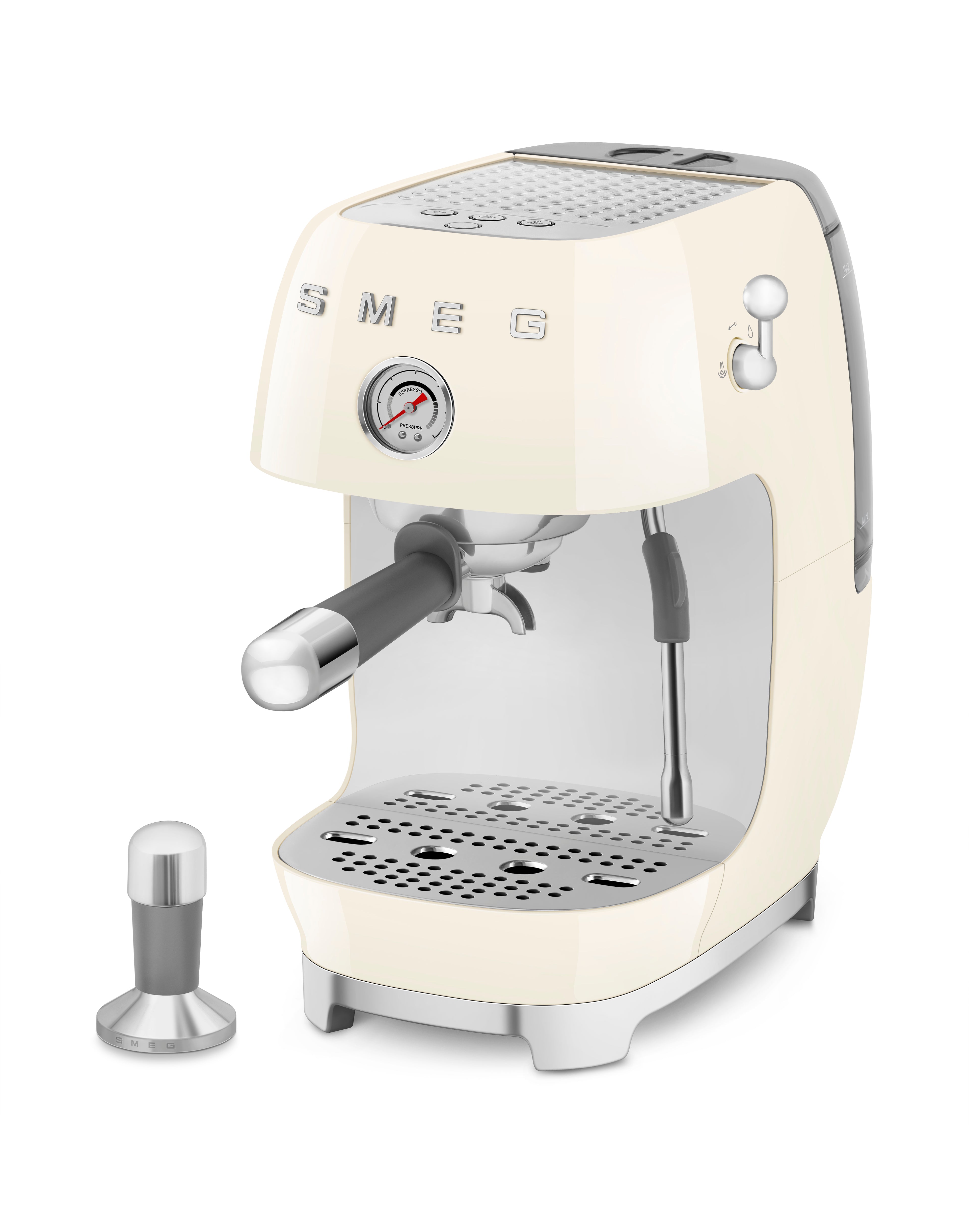 SMEG Manual Espresso Coffee Machine with Cold Brew (Cream)
