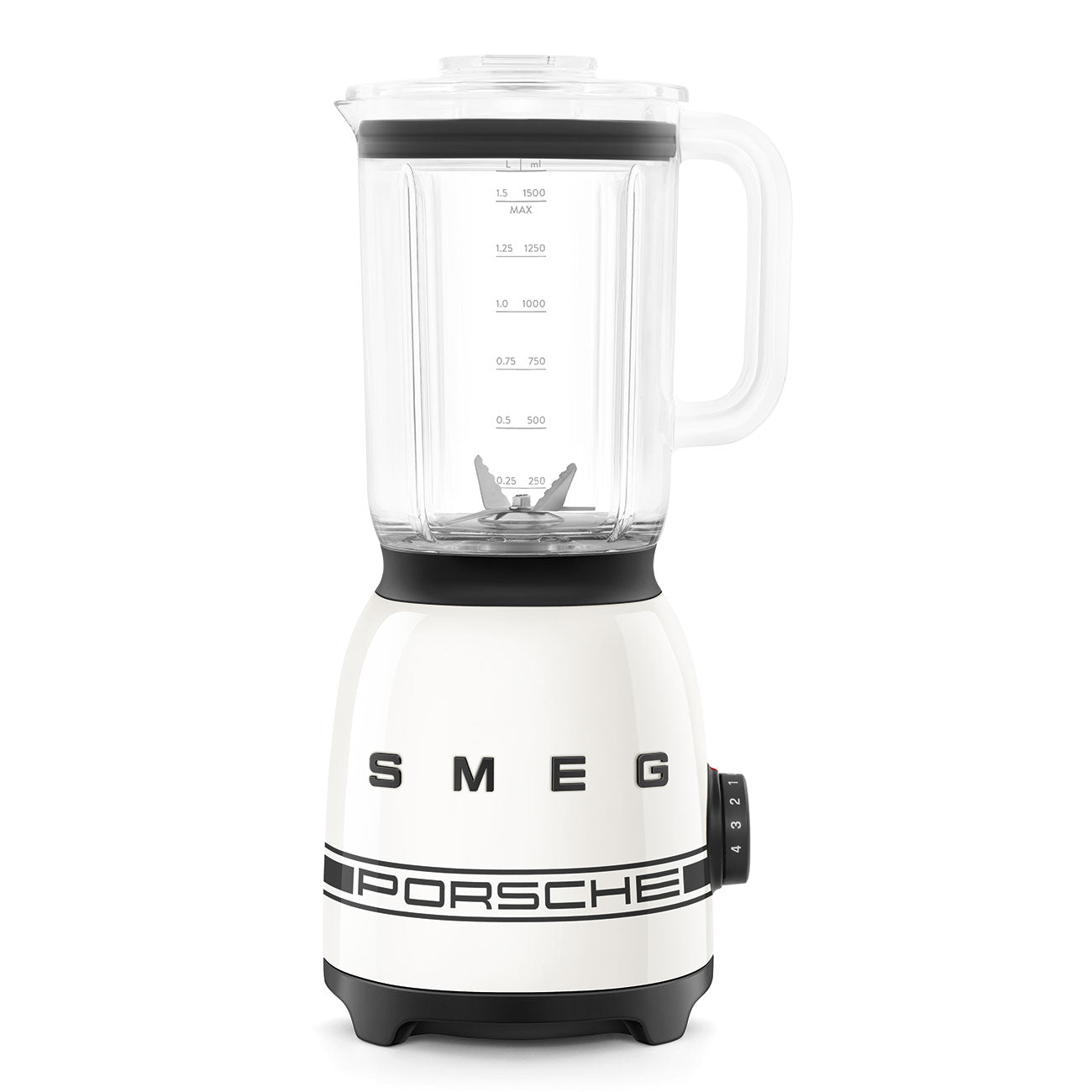 Porsche x SMEG Stand Blender with Glass Jar Carrara Edition (White Metallic)
