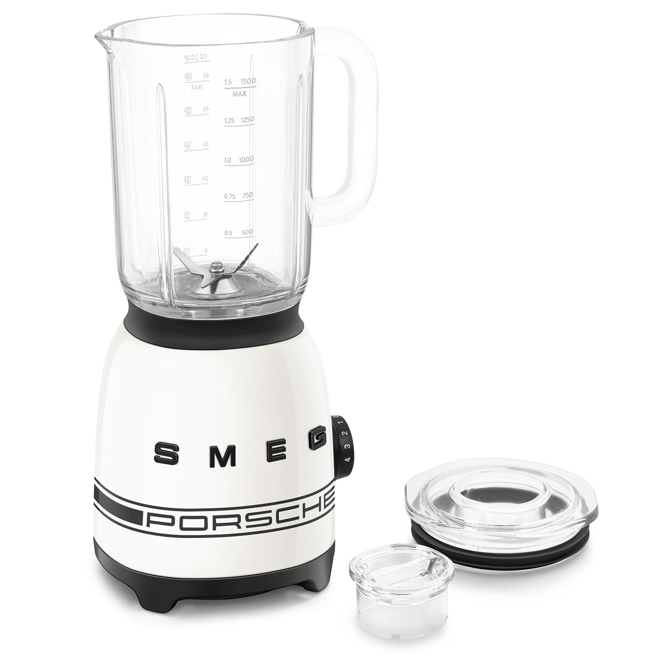 Porsche x SMEG Stand Blender with Glass Jar Carrara Edition (White Metallic)