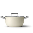 SMEG Casserole with Lid 24cm (Cream)