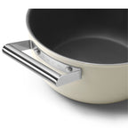 SMEG Casserole with Lid 24cm (Cream)
