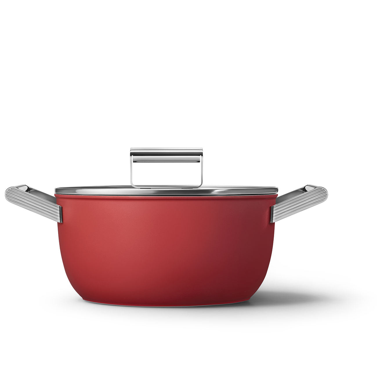 SMEG Casserole with Lid 24cm (Red)