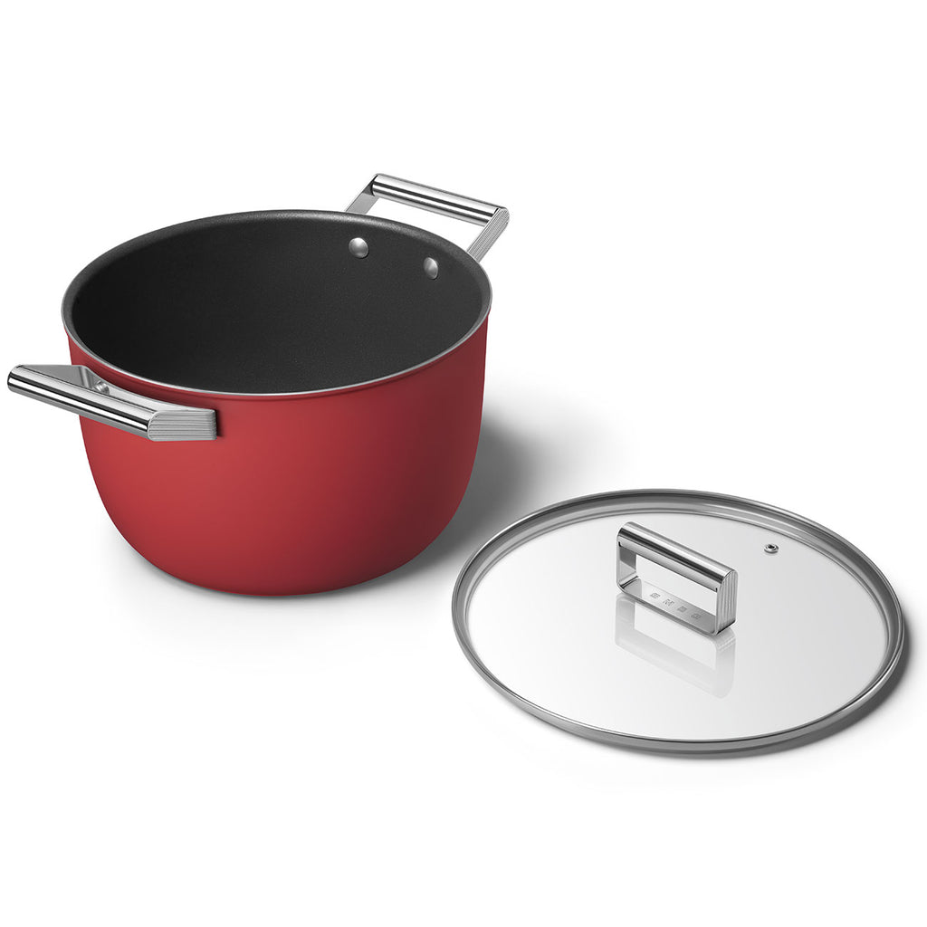 SMEG Casserole with Lid 26cm (Red)
