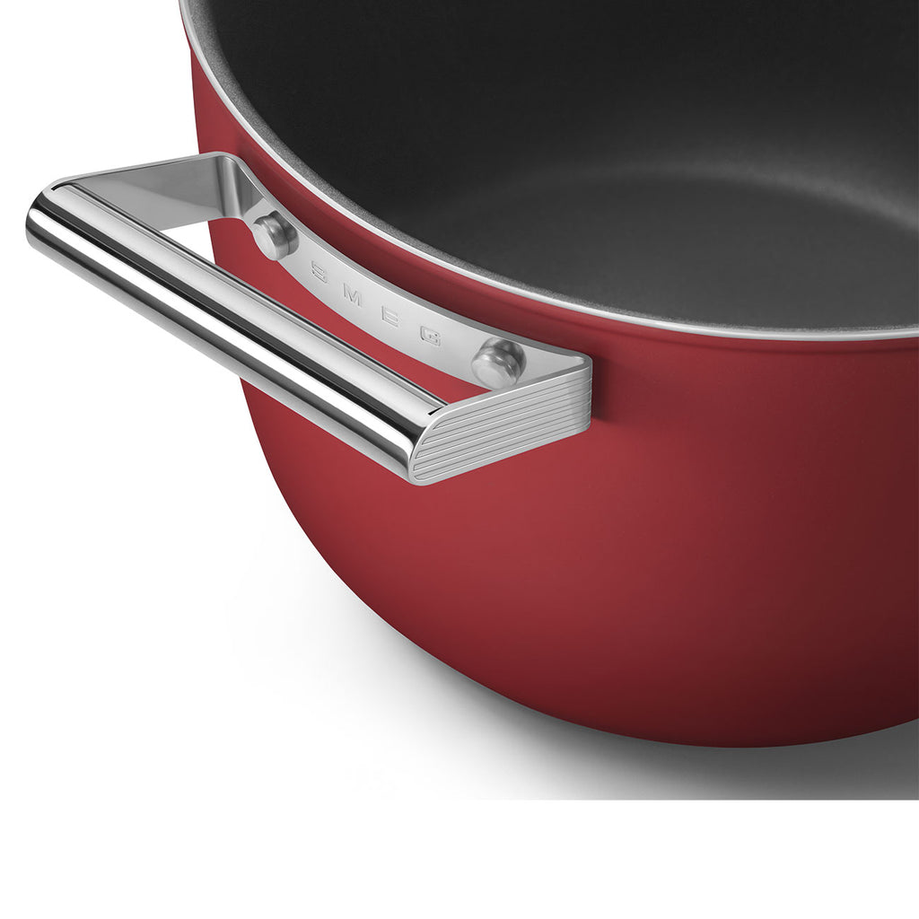 SMEG Casserole with Lid 26cm (Red)