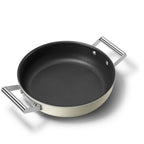SMEG Deep Skillet with Lid 30cm (Cream)