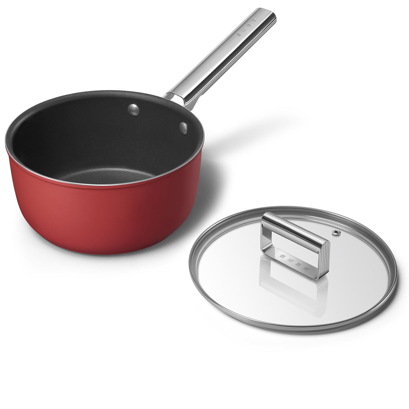 SMEG Sauce Pan with Lid 20cm (Red)