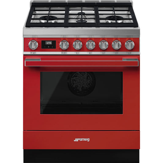 Portofino 30" Range - DUAL FUEL - Red