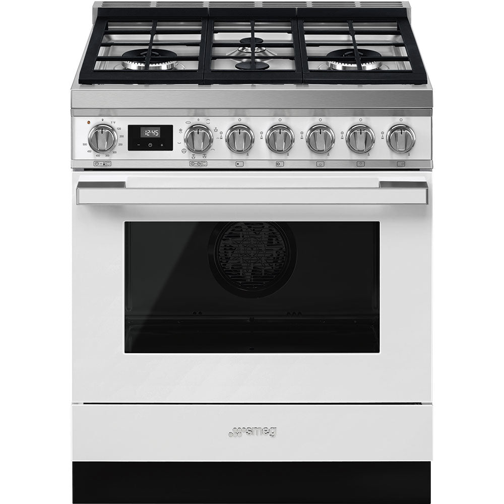 SMEG Portofino 30" Dual Fuel Range (White)