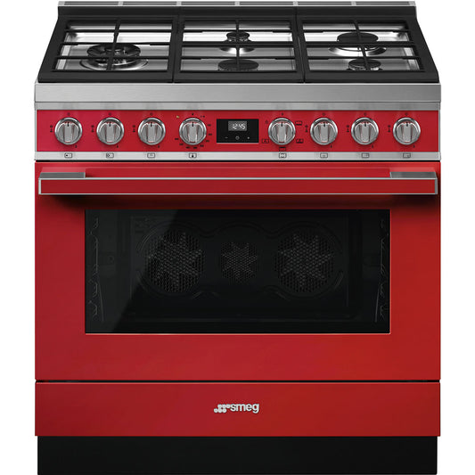 Portofino 36" Range - ALL GAS - Red