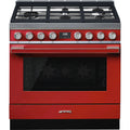 SMEG Portofino 36" Dual Fuel Range (Red)