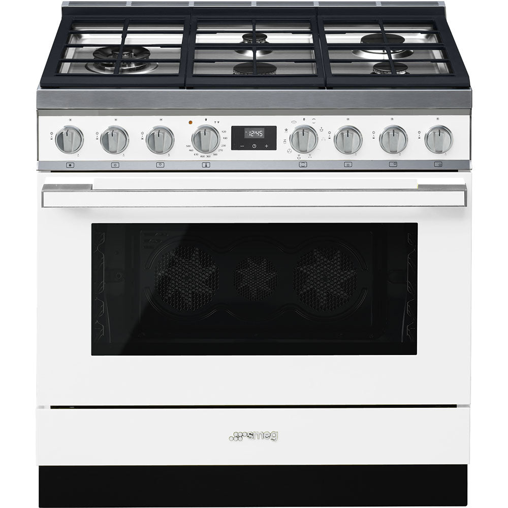 SMEG Portofino 36" Dual Fuel Range (White)