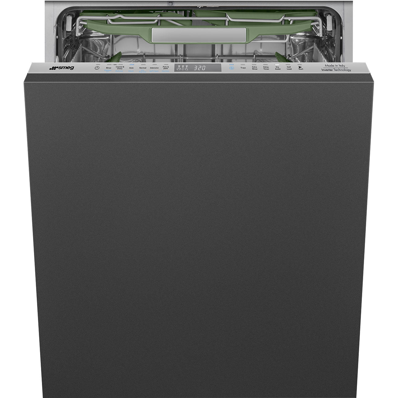 SMEG 24" Built in Dishwasher, 38 db, Total Aquastop, 16 Settings, Tall Tub