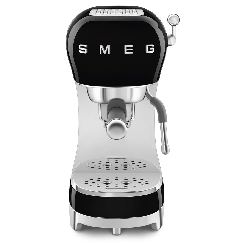 SMEG Manual Espresso Coffee Machine with Milk Frother (Black)