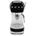 SMEG Manual Espresso Coffee Machine with Milk Frother (Black)