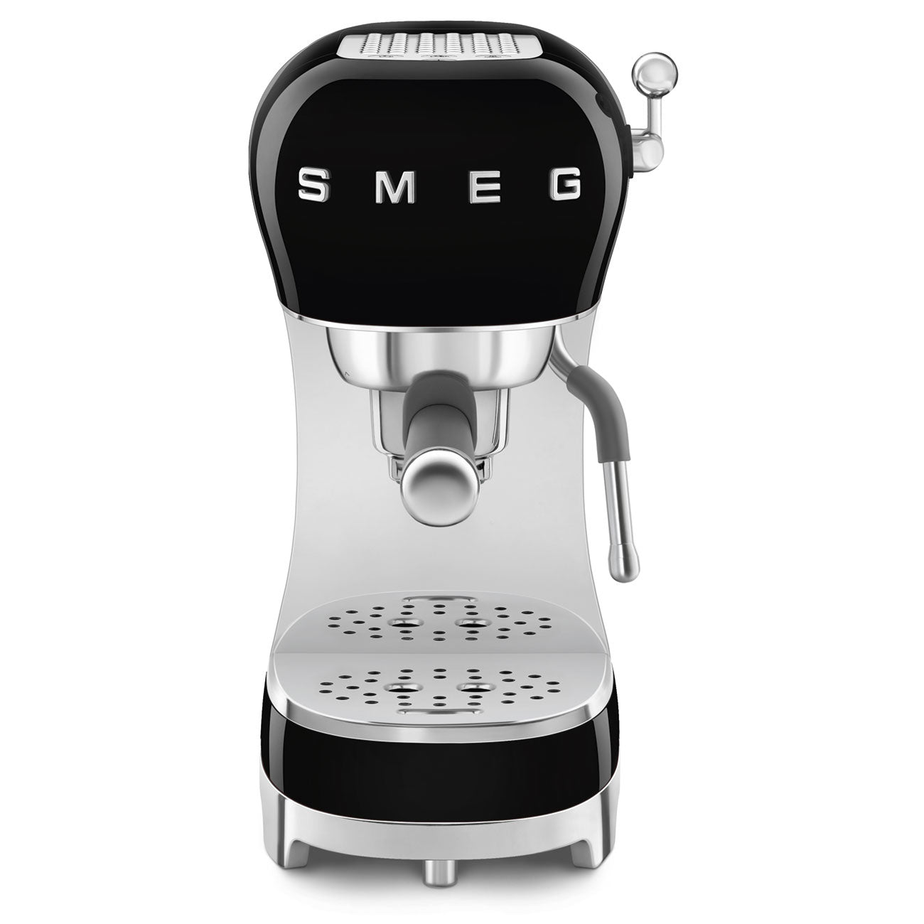 SMEG Manual Espresso Coffee Machine with Milk Frother (Black)