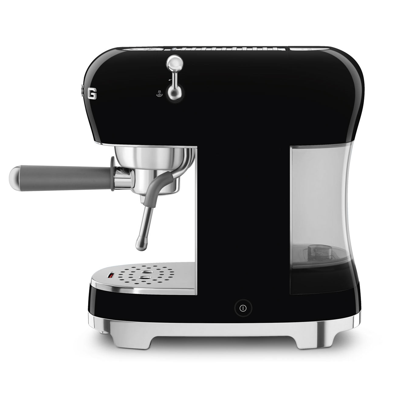 SMEG Manual Espresso Coffee Machine with Milk Frother (Black)
