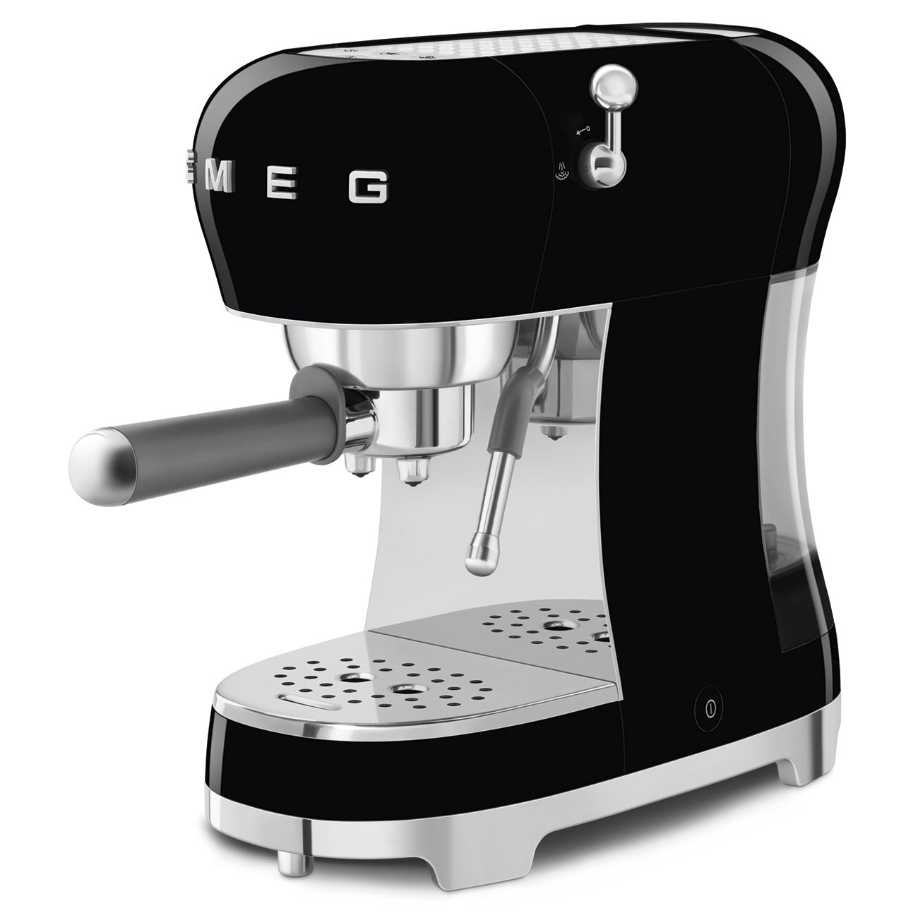 SMEG Manual Espresso Coffee Machine with Milk Frother (Black)