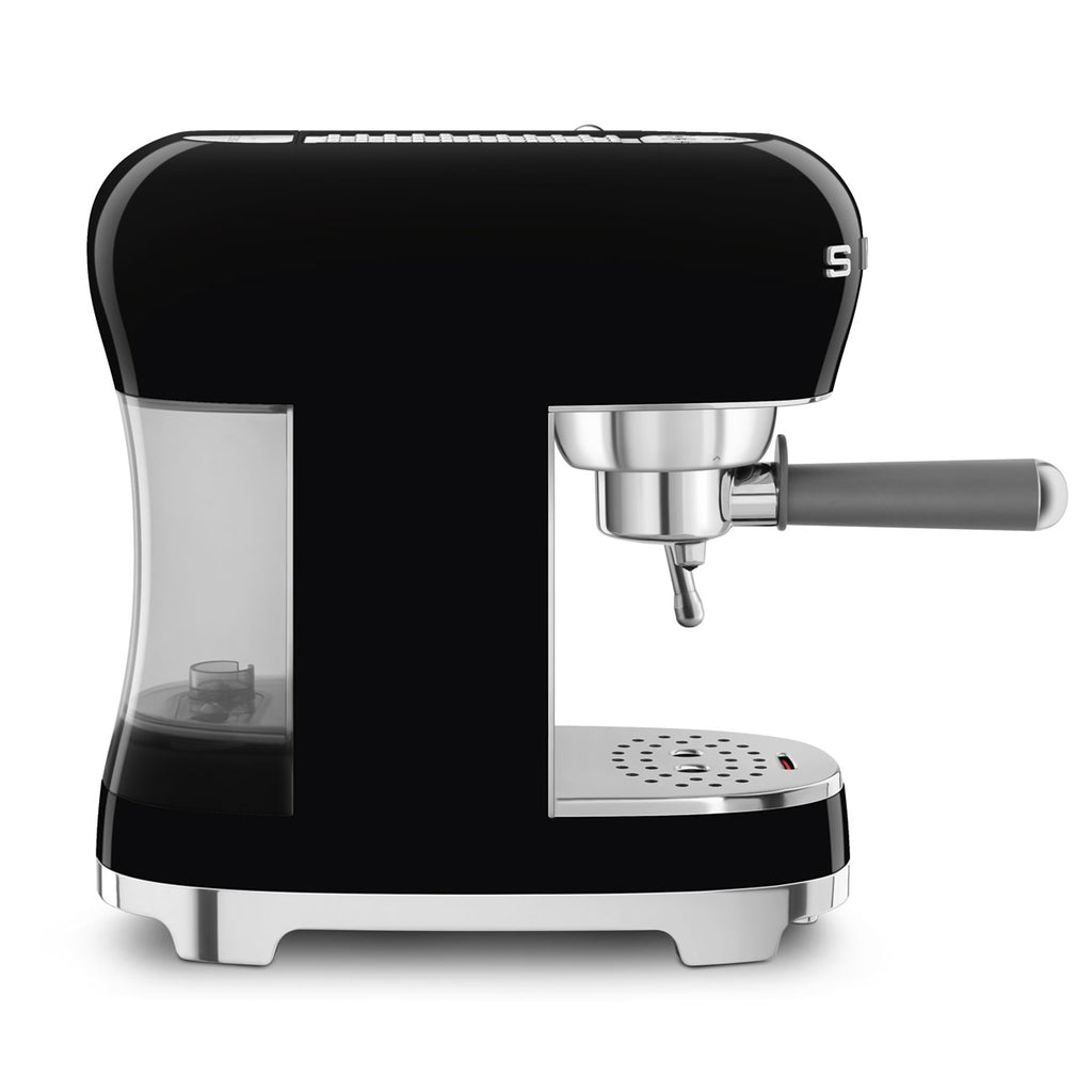 SMEG Manual Espresso Coffee Machine with Milk Frother (Black)